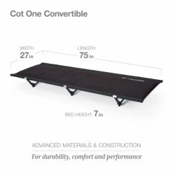 Helinox Cot One Convertible Insulated -Gregory shop 191030amzcotoneinsulated black3dimsimperial 1586388817133 rsz 10573.1672865194