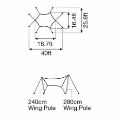 Snow Peak Amenity Tarp Hexa L Set -Gregory shop amenity tarp hexa set large tp 851sr dimensions 01 rsz 68482.1675883091