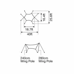 Snow Peak HD Hexa Tarp Pro Set L -Gregory shop hd hexa tarp l tp 862h dimensions 01 rsz 21711.1668452000